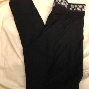 Victoria's Secret PINK black stretch pants size Sm